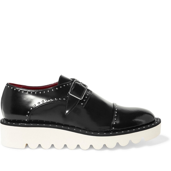 Stella McCartney Shoes - Stella McCartney Studded Brogue Gloss Black 36 NIB